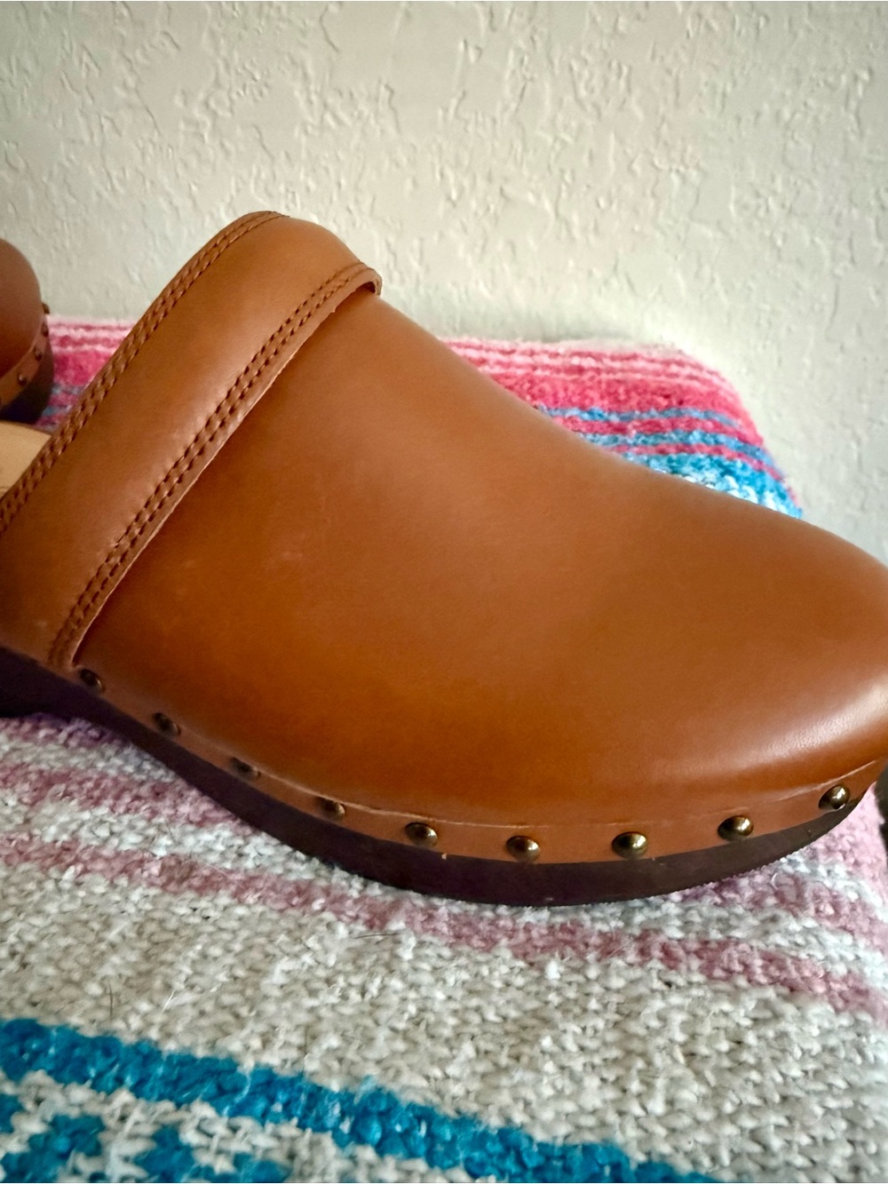 Madewell The Cecily Clog in Oiled Leather Size 6.5 English Saddle NWOB $168 - Picture 12 of 16